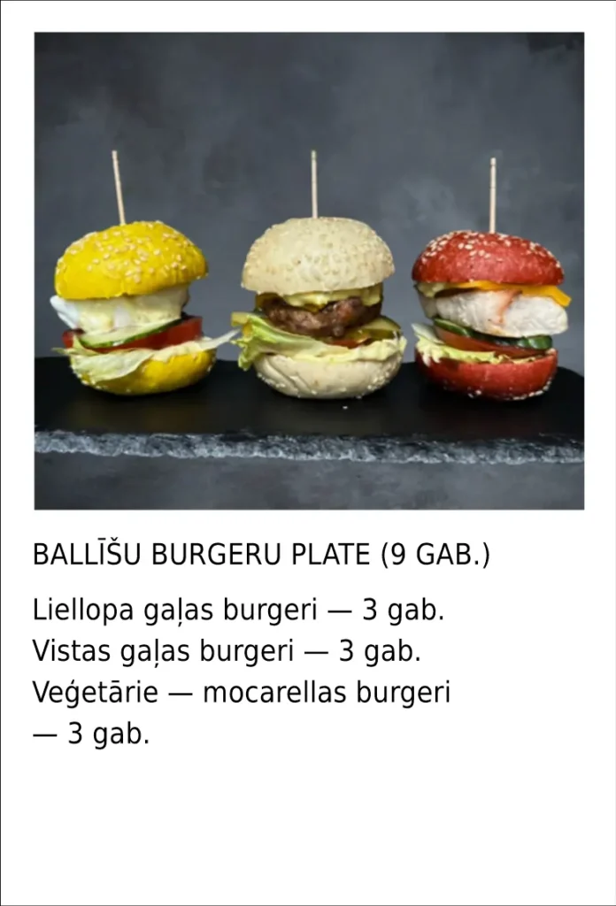 BALLĪŠU BURGERU PLATE